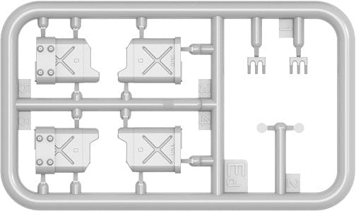 211 - Miniart - 35490 - Chevrolet G7117 1½-ton 4x4 Wrecker - sprue