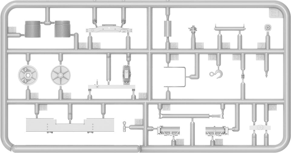 214 - Miniart - 35490 - Chevrolet G7117 1½-ton 4x4 Wrecker - sprue