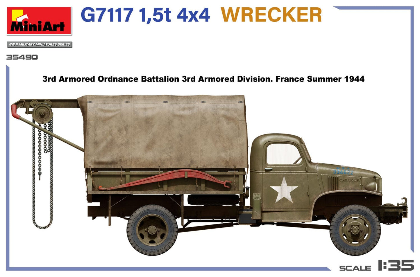 302 - Miniart - 35490 - Chevrolet G7117 1½-ton 4x4 Wrecker - paint schemes