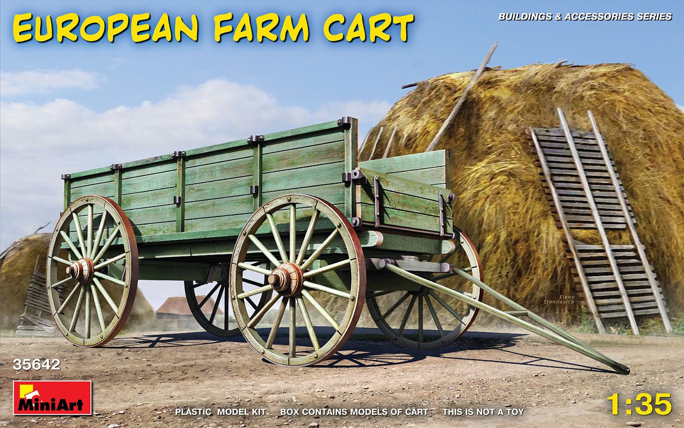 010 - Miniart - 35642 - European Farm Cart - primary image