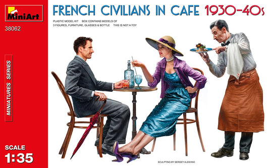 010 - Miniart - 38062 - French Civilians in Cafe (1930s-40s) - primary image