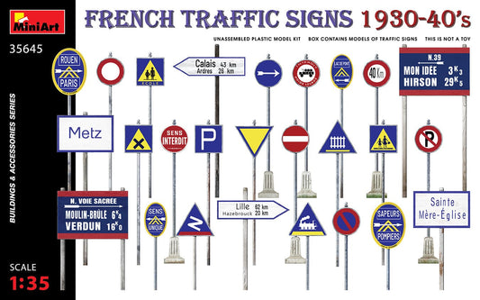 010 - Miniart - 35645 - French Traffic Signs (1930s-40s) - primary image