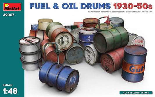 010 - Miniart - 49007 - Fuel and Oil Drums (1930s-50s) - primary image