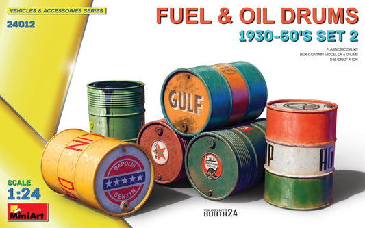 010 - Miniart - 24012 - Fuel and Oil Drums (1930s-50s) Set 2 - primary image