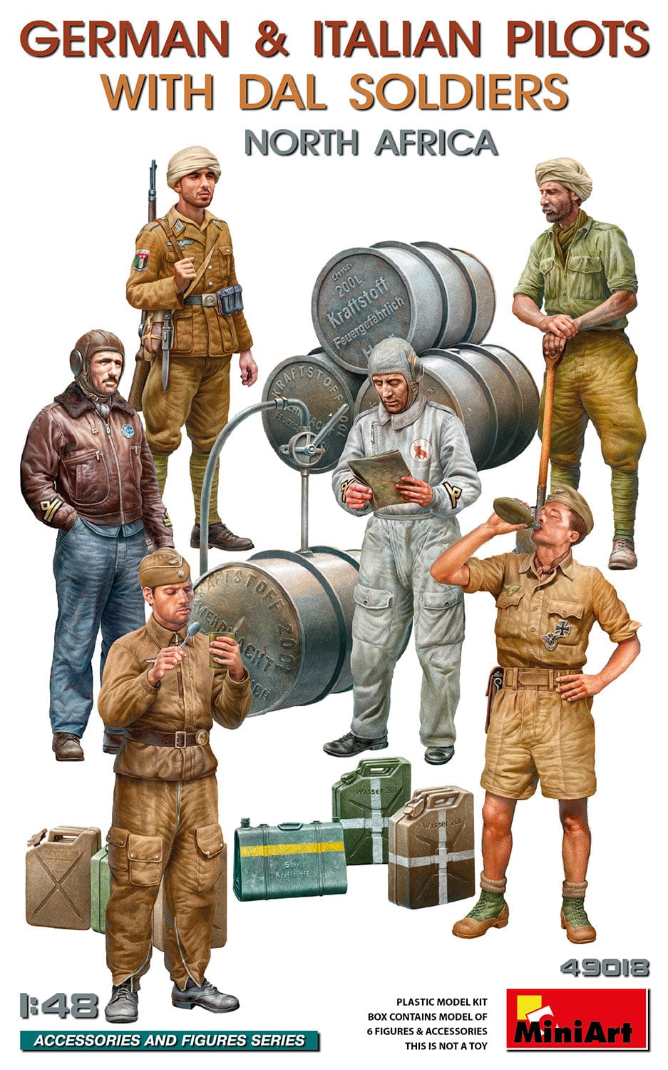 010 - Miniart - 49018 - German and Italian Pilots and DAL Soldiers - primary image