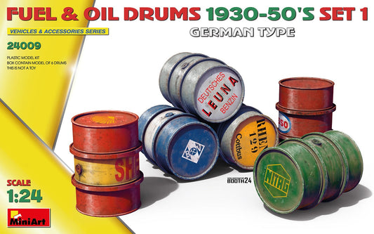 010 - Miniart - 24009 - German Fuel and Oil Drums (1930s-50s) Set 1 - primary image