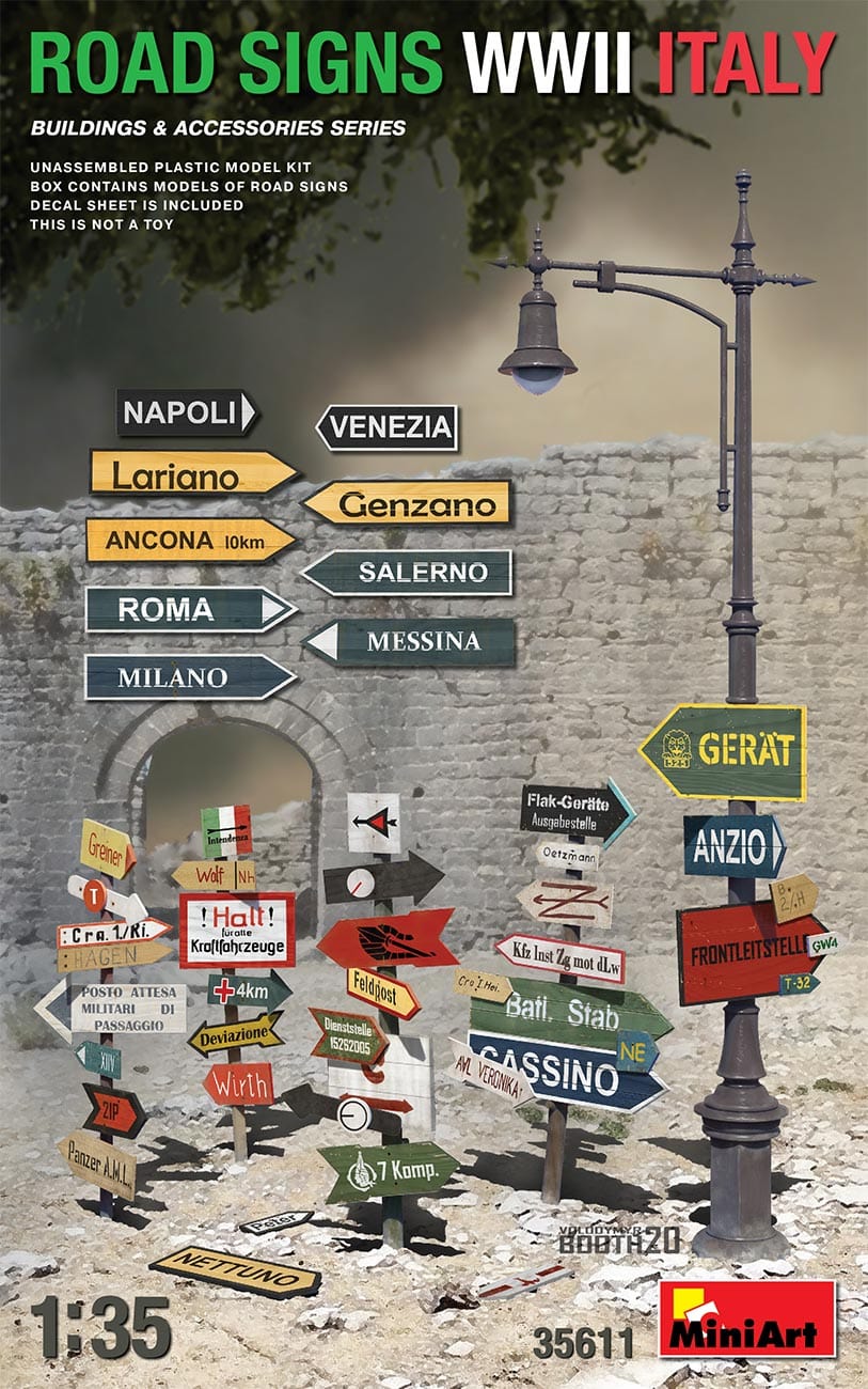 010 - Miniart - 35611 - Italian Road Signs - primary image
