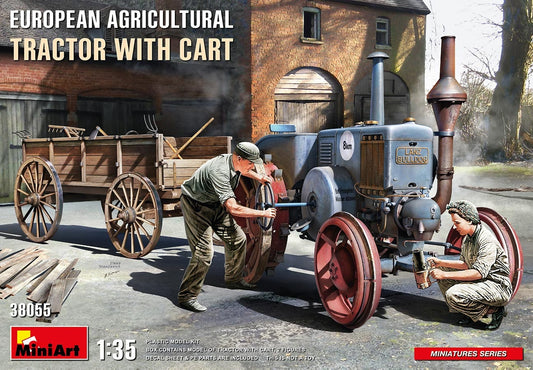 010 - Miniart - 38055 - Lanz Bulldog D8500 with Cart - primary image