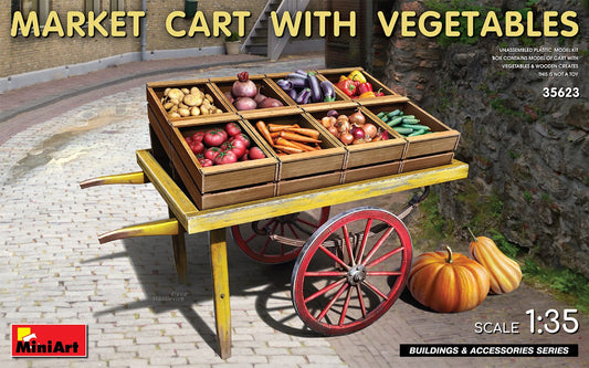010 - Miniart - 35623 - Market Cart with Vegetables - primary image