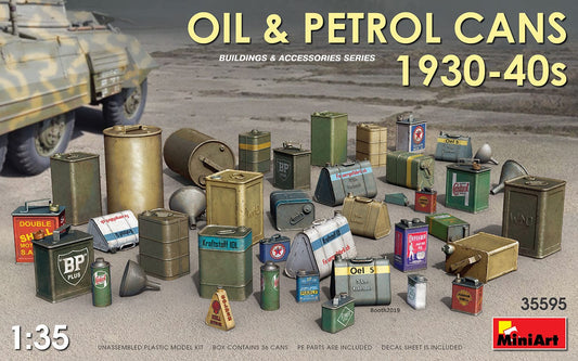 010 - Miniart - 35595 - Oil and Petrol Cans (1930s-40s) - primary image
