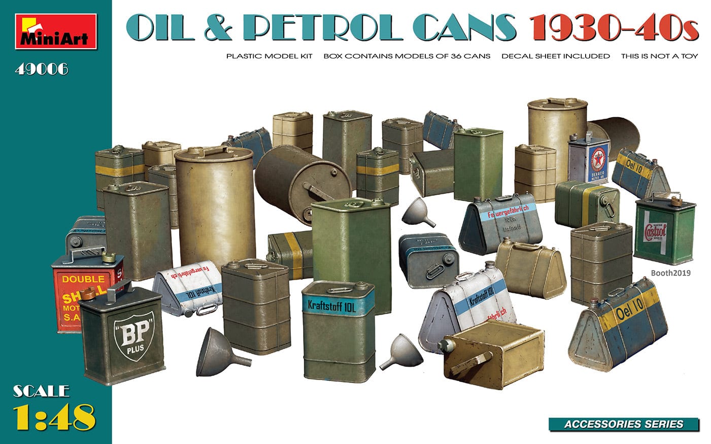Miniart 1/48 scale Oil and Petrol Cans (1930s-40s) containers plastic ...