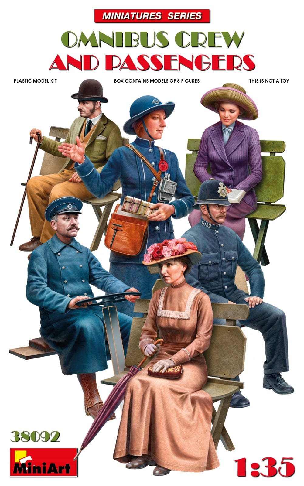 010 - Miniart - 38092 - Omnibus Crew and Passengers - primary image