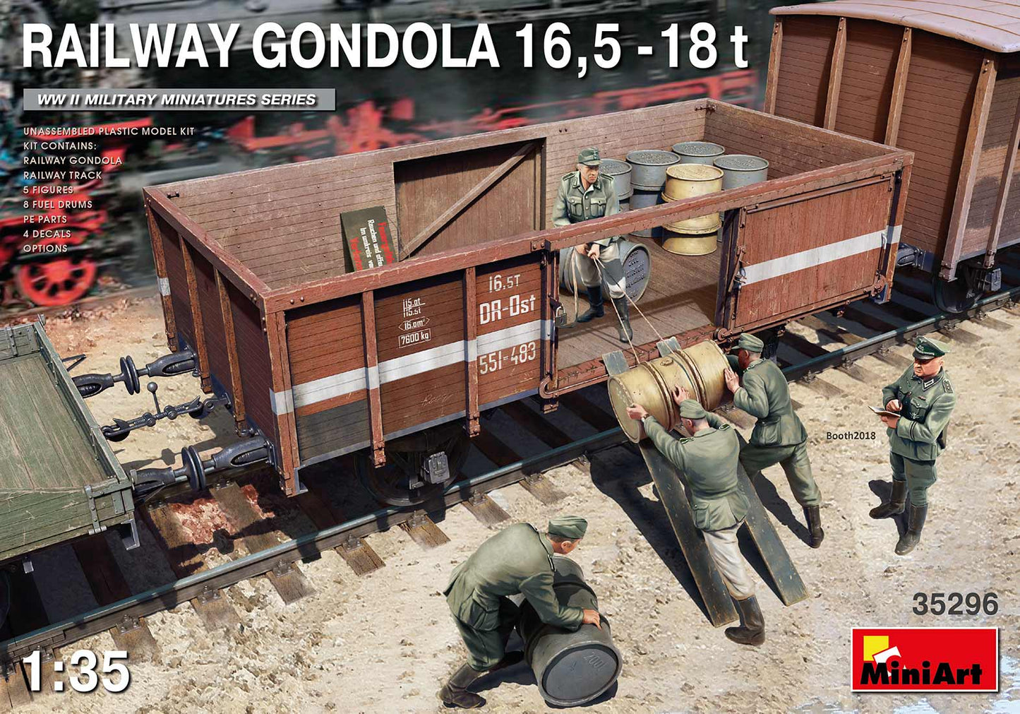010 - Miniart - 35296 - Railway Gondola 16.5-18t - primary image