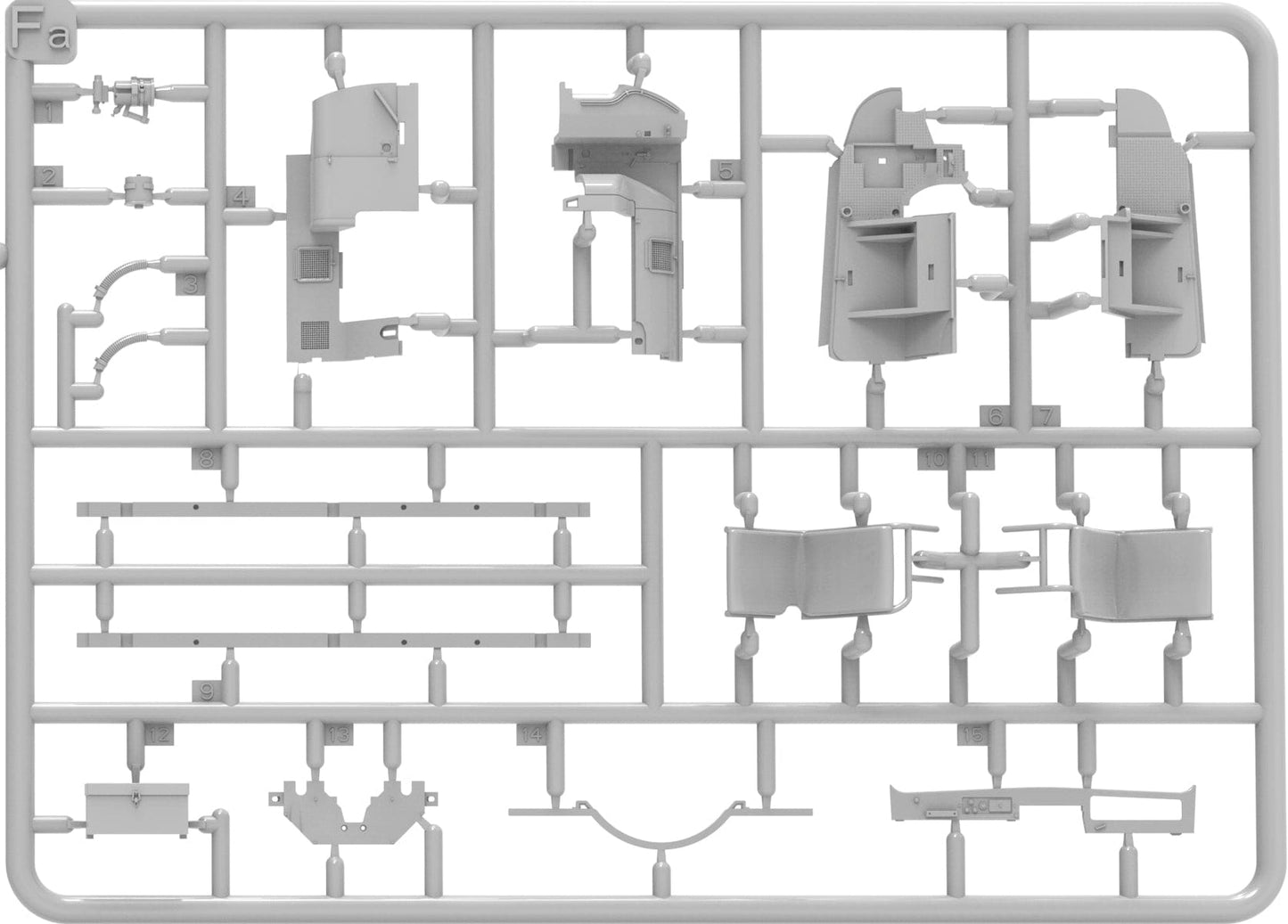 206 - Miniart - 35493 - Steyr RSO/01 Feldküche - sprue