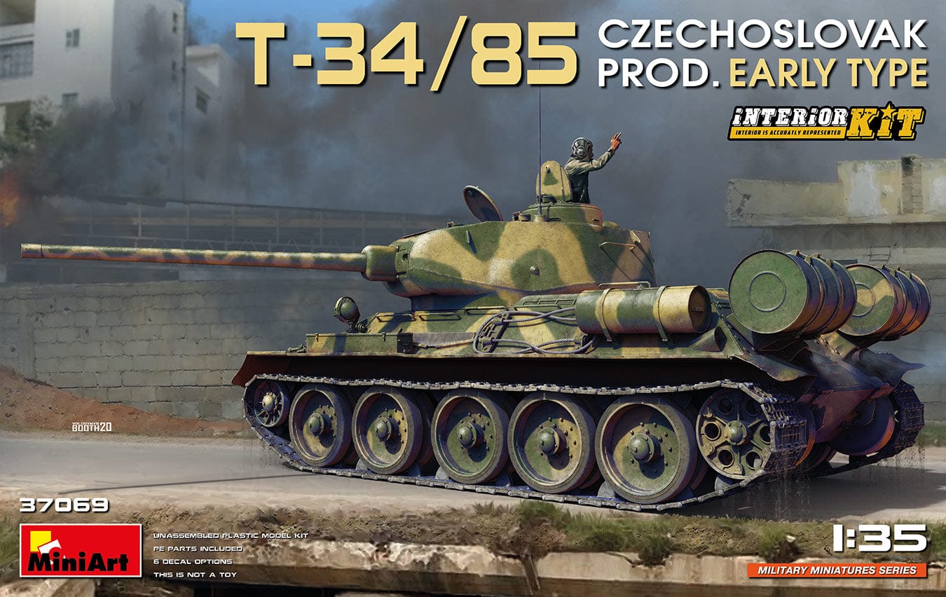 010 - Miniart - 37069 - T-34-85CZ (early) with Interior - primary image