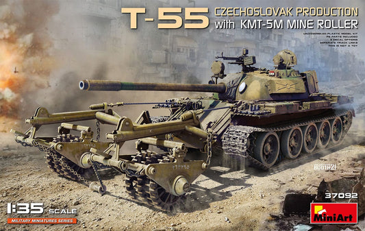 010 - Miniart - 37092 - T-55 with KMT-5M Mine Roller - primary image