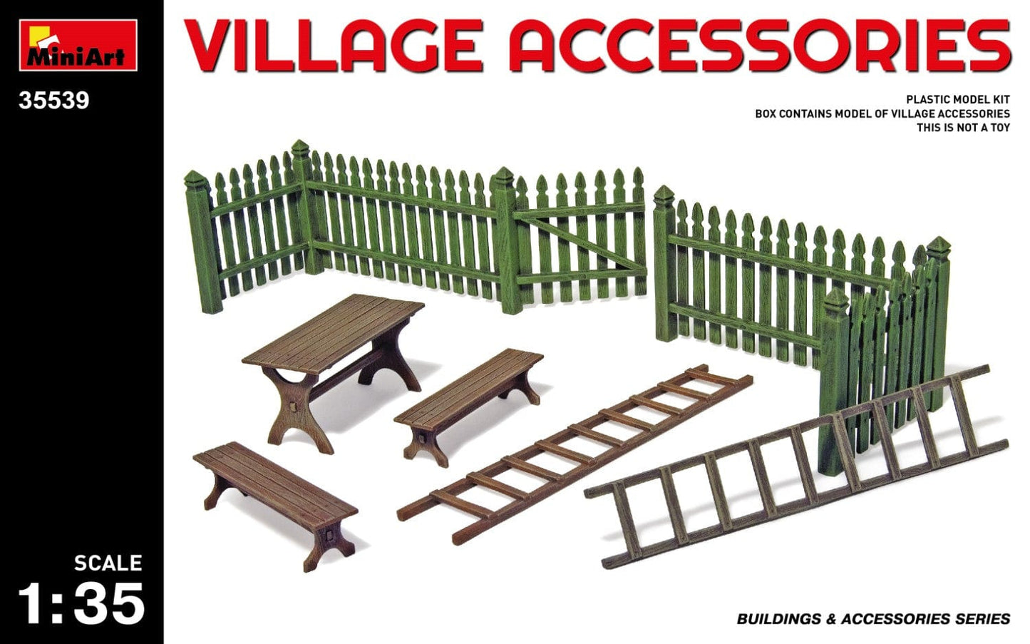 010 - Miniart - 35539 - Village Accessories - primary image