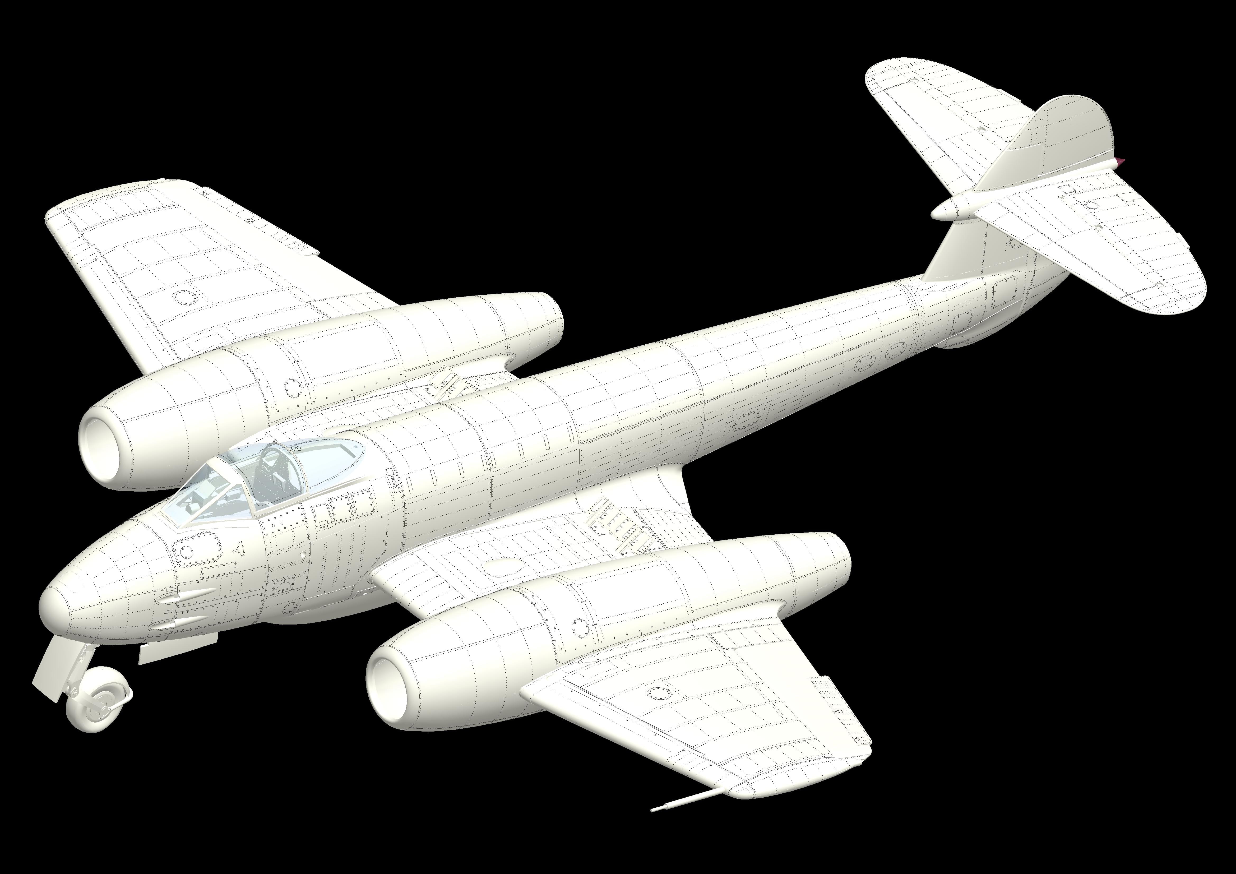 HK Models - 01E006 - Gloster Meteor F.4 - digital model