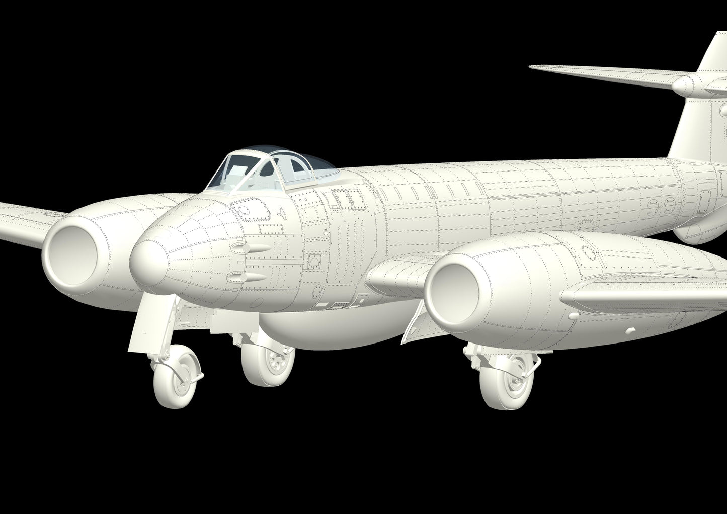 504 - HK Models - 01E006 - Gloster Meteor F.4 - digital model