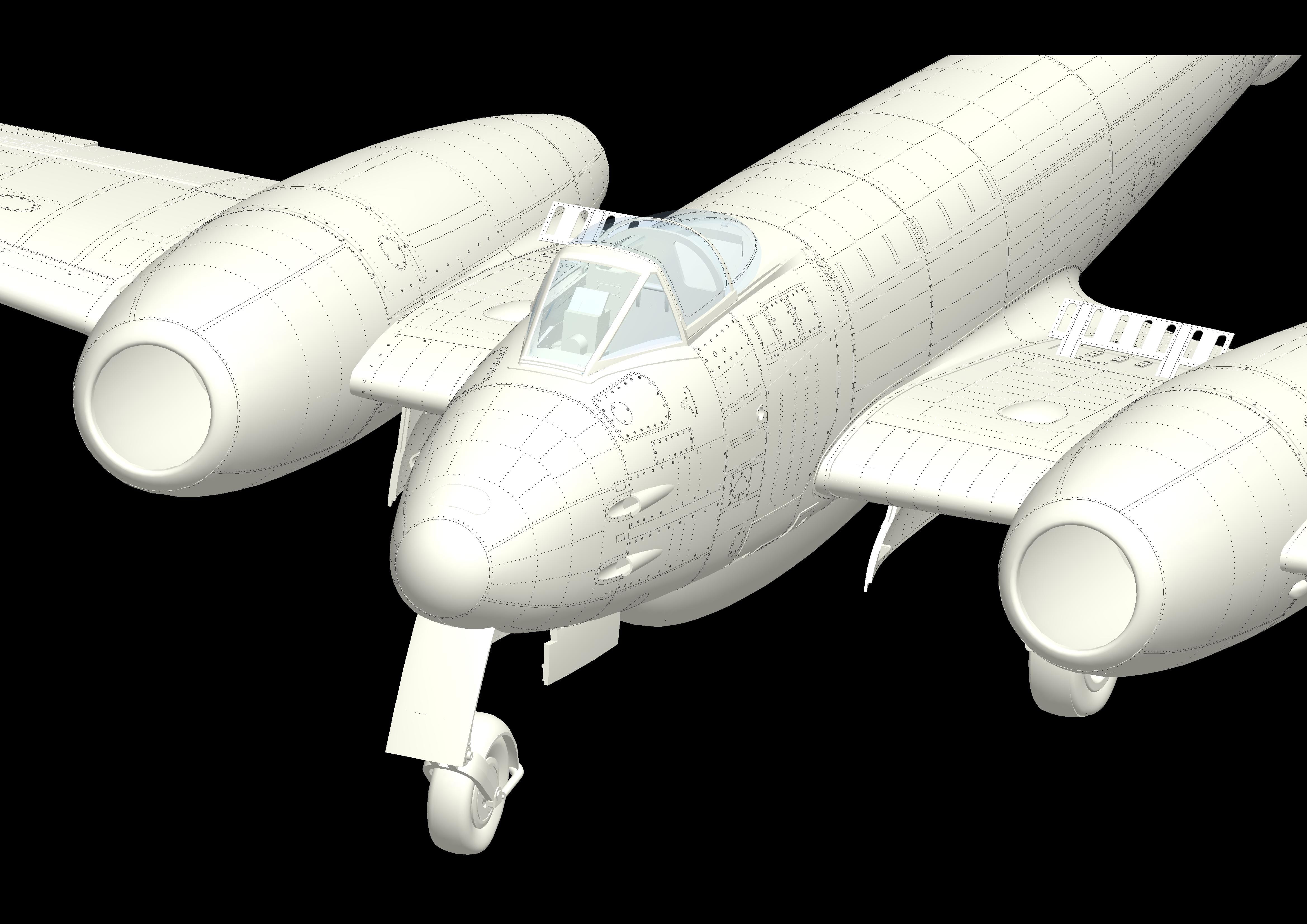HK Models - 01E006 - Gloster Meteor F.4 - digital model
