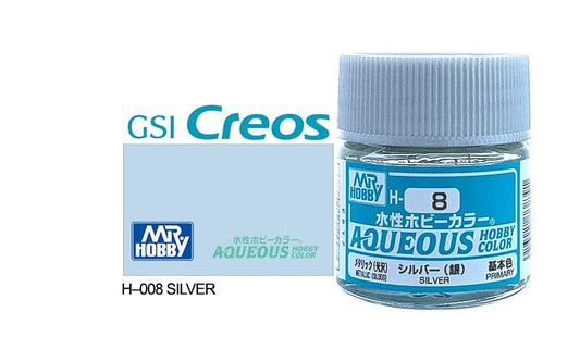 010 - Mr. Hobby - H-008 - Mr Hobby Aqueous H-008 Silver - primary image