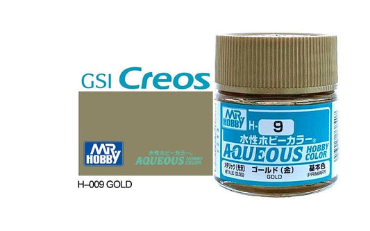 010 - Mr. Hobby - H-009 - Mr Hobby Aqueous H-009 Gold - primary image