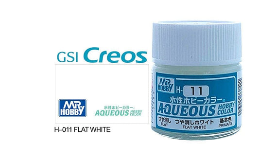010 - Mr. Hobby - H-011 - Mr Hobby Aqueous H-011 Flat White - primary image