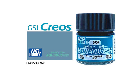 010 - Mr. Hobby - H-022 - Mr Hobby Aqueous H-022 Gray - primary image