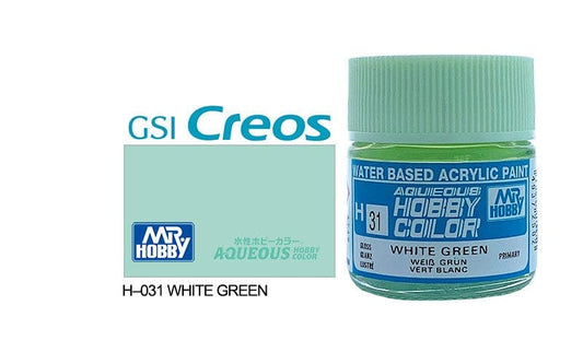 010 - Mr. Hobby - H-031 - Mr Hobby Aqueous H-031 White Green - primary image