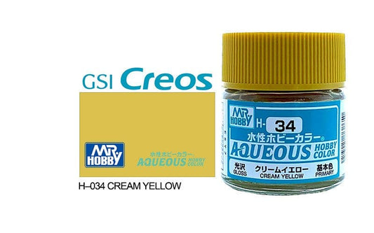 010 - Mr. Hobby - H-034 - Mr Hobby Aqueous H-034 Cream Yellow - primary image