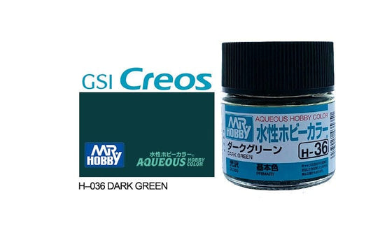 010 - Mr. Hobby - H-036 - Mr Hobby Aqueous H-036 Dark Green - primary image