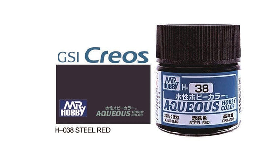 010 - Mr. Hobby - H-038 - Mr Hobby Aqueous H-038 Steel Red - primary image