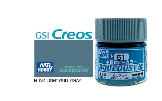 010 - Mr. Hobby - H-051 - Mr Hobby Aqueous H-051 Light Gull Gray (US) - primary image