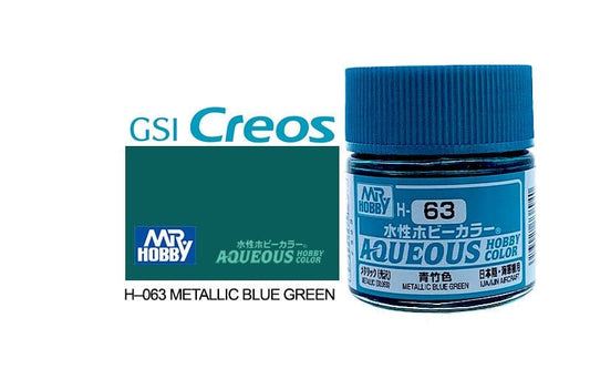 010 - Mr. Hobby - H-063 - Mr Hobby Aqueous H-063 Metallic Blue Green (Japan) - primary image