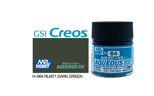 010 - Mr. Hobby - H-064 - Mr Hobby Aqueous H-064 RLM71 Dark Green (Germany) - primary image