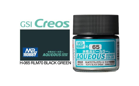010 - Mr. Hobby - H-065 - Mr Hobby Aqueous H-065 RLM70Black Green (Germany) - primary image