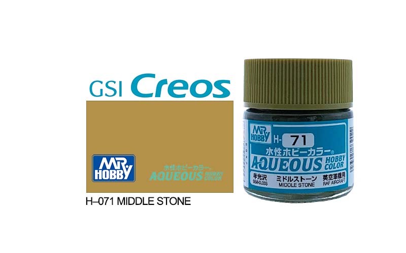 010 - Mr. Hobby - H-071 - Mr Hobby Aqueous H-071 Middle Stone (UK) - primary image