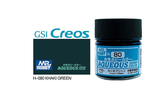 010 - Mr. Hobby - H-080 - Mr Hobby Aqueous H-080 Khaki Green (US) - primary image