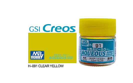 010 - Mr. Hobby - H-091 - Mr Hobby Aqueous H-091 Clear Yellow - primary image