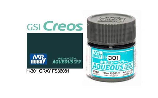 010 - Mr. Hobby - H-301 - Mr Hobby Aqueous H-301 Gray FS36081 (US) - primary image