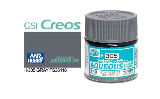 010 - Mr. Hobby - H-305 - Mr Hobby Aqueous H-305 Gray FS36118 (US) - primary image