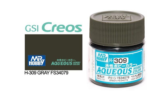 010 - Mr. Hobby - H-309 - Mr Hobby Aqueous H-309 Green FS34079 (US) - primary image
