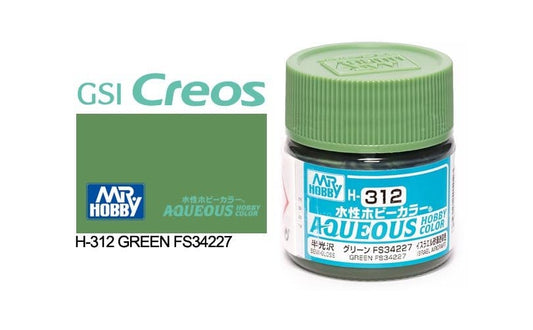 010 - Mr. Hobby - H-312 - Mr Hobby Aqueous H-312 Green FS34227 - primary image