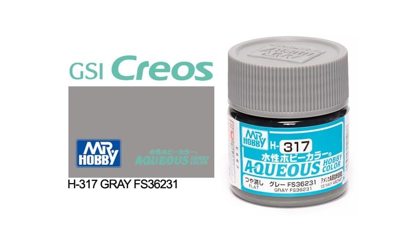 010 - Mr. Hobby - H-317 - Mr Hobby Aqueous H-317 Gray FS36231 (US) - primary image