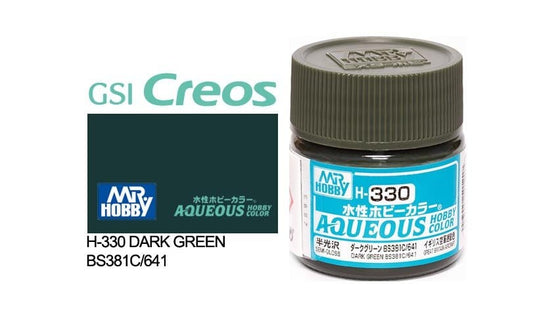 010 - Mr. Hobby - H-330 - Mr Hobby Aqueous H-330 Dark Green (UK) - primary image
