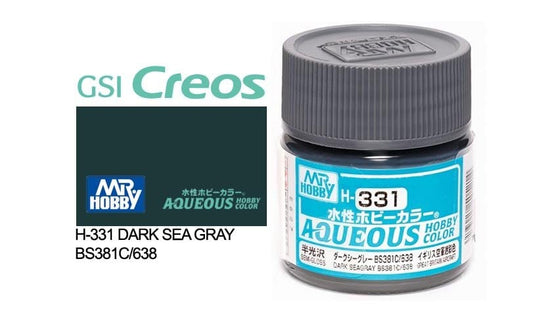 010 - Mr. Hobby - H-331 - Mr Hobby Aqueous H-331 Dark Sea Grey BS381C/608 (UK) - primary image