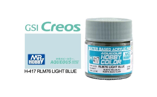 010 - Mr. Hobby - H-417 - Mr Hobby Aqueous H-417 RLM76 Light Blue (Germany) - primary image