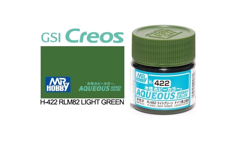 010 - Mr. Hobby - H-422 - Mr Hobby Aqueous H-422 RLM82 Light Green (Germany) - primary image