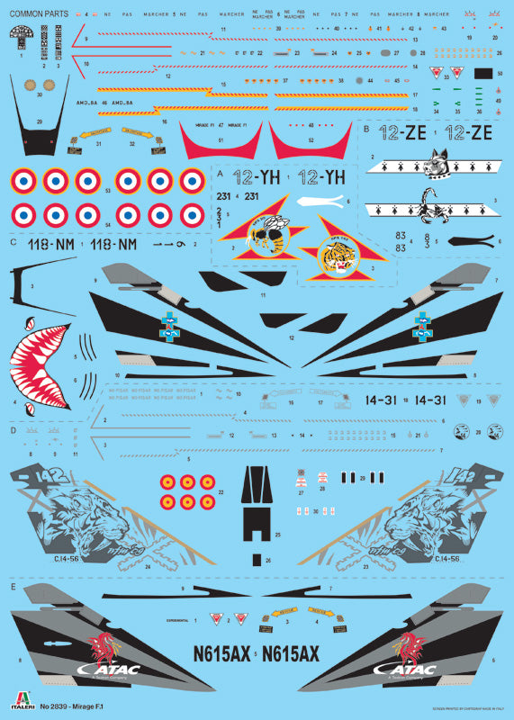 Dassault Mirage F1 C/CR - decals