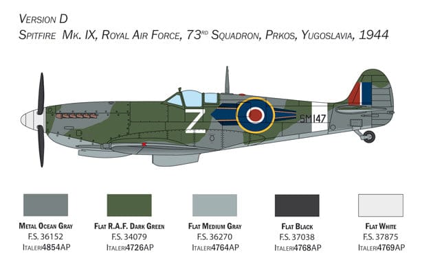 303 - Italeri - 2804 - Supermarine Spitfire Mk IX - paint schemes